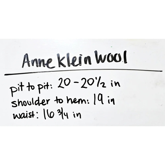 Vintage ANNE KLEIN Single Breasted Short Peacoat in Dark Charcoal, 100% Wool - Picture 13 of 14